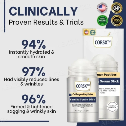 CORSX™ Collagen Peptides Firming Serum Stick (𝟟𝟘% 𝕆𝔽𝔽 𝗘𝗡𝗗𝗦 𝗜𝗡 𝟭𝟬 𝗠𝗜𝗡𝗨𝗧𝗘𝗦)