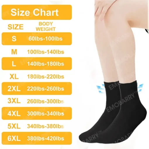 EMOBARRY® VitaluxeTourmaline Magnetic Compression Therapy Socks - Image 25