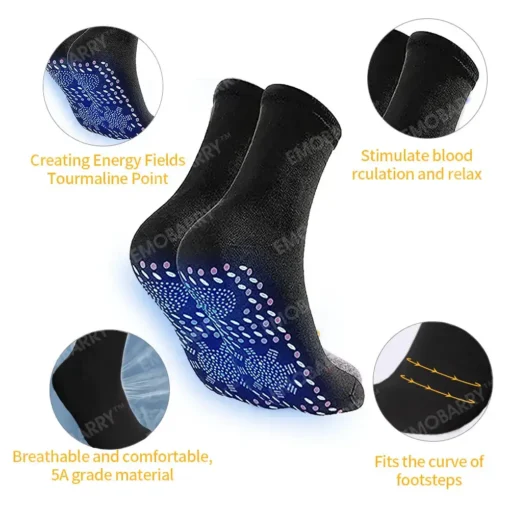 EMOBARRY® VitaluxeTourmaline Magnetic Compression Therapy Socks - Image 29