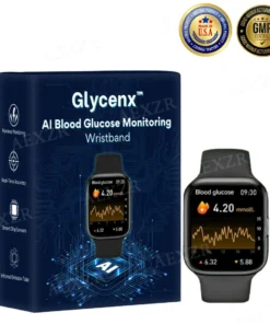 Glycenx™ AI Blood Glucose Monitoring Wristband - Forget Finger Pricks—Track Your Glucose with Ease!